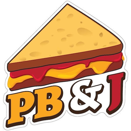 Signmission PB & J Decal Concession Stand Food Truck Sticker, 8" x 4.5", D-DC-8 PB & J19 D-DC-8 PB & J19